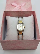 Bulova Ladies Quartz  Watch Two Tone Adjustable Bracelet . New Battery. Nice