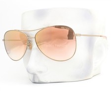 Coach Sunglasses HC 7079 90056F Light Gold / Rose Gold Mirror Flash Lens w/case