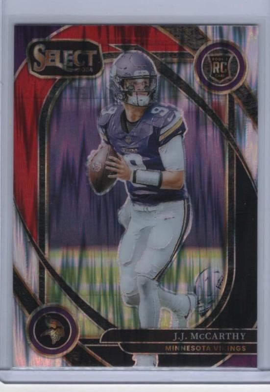 J.J. McCarthy Black Red Prizm Shock #246