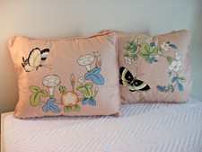 Chateau Creations 2 Handcrafted in TN Butterfly Pillows Set 14x12x4" Made in USA