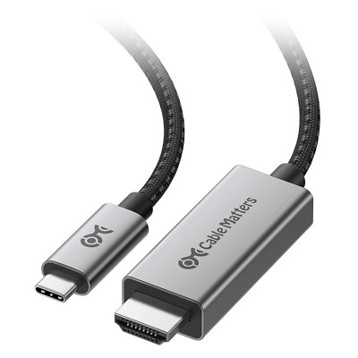 Cable Matters 48Gbps 8K USB C to HDMI 2.1 Cable 6 Ft, Support 4K 240Hz and 8K 60
