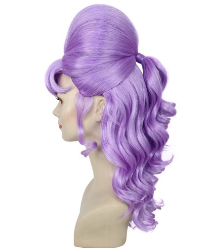 HPO Adult Women's Class 60's Brown Half Updo Wig with Ponytail, HW-7577 - Picture 63 of 65