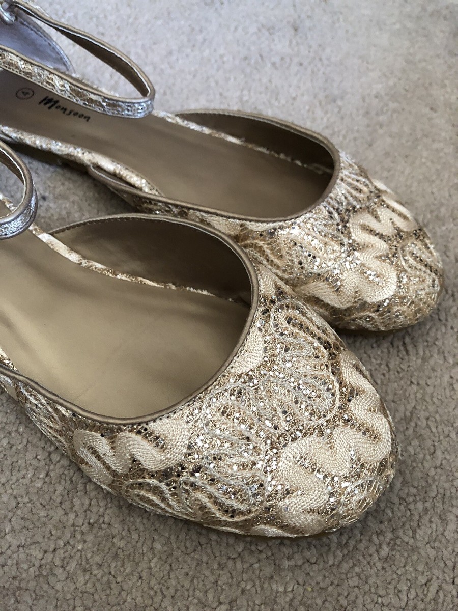 Monsoon Glitzy Style Ballerina Shoes Size