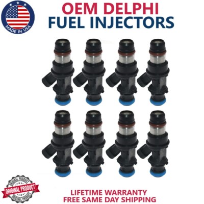 OEM Delphi 8X Fuel Injectors Fits 2006 GMC Savana 3500 4.8L 6.0L V8 #25317628
