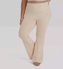All In Motion Women's Plus Flared Leg Yoga Pants Size 4XL Beige