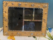 Multi-Picture Frame Baby silver metal Yellow enamel My Family 4 Photos