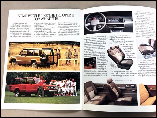1987 Isuzu Trooper II Original Car Sales Brochure Catalog | eBay