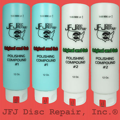 Two #1 Blue & Two #2 White 12oz JFJ Easy Pro Single Double Advanced Compound 