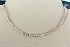 4 mm Echte Mondstein Edelstein Kette, Oder  Armband ,Silber Verschluss 