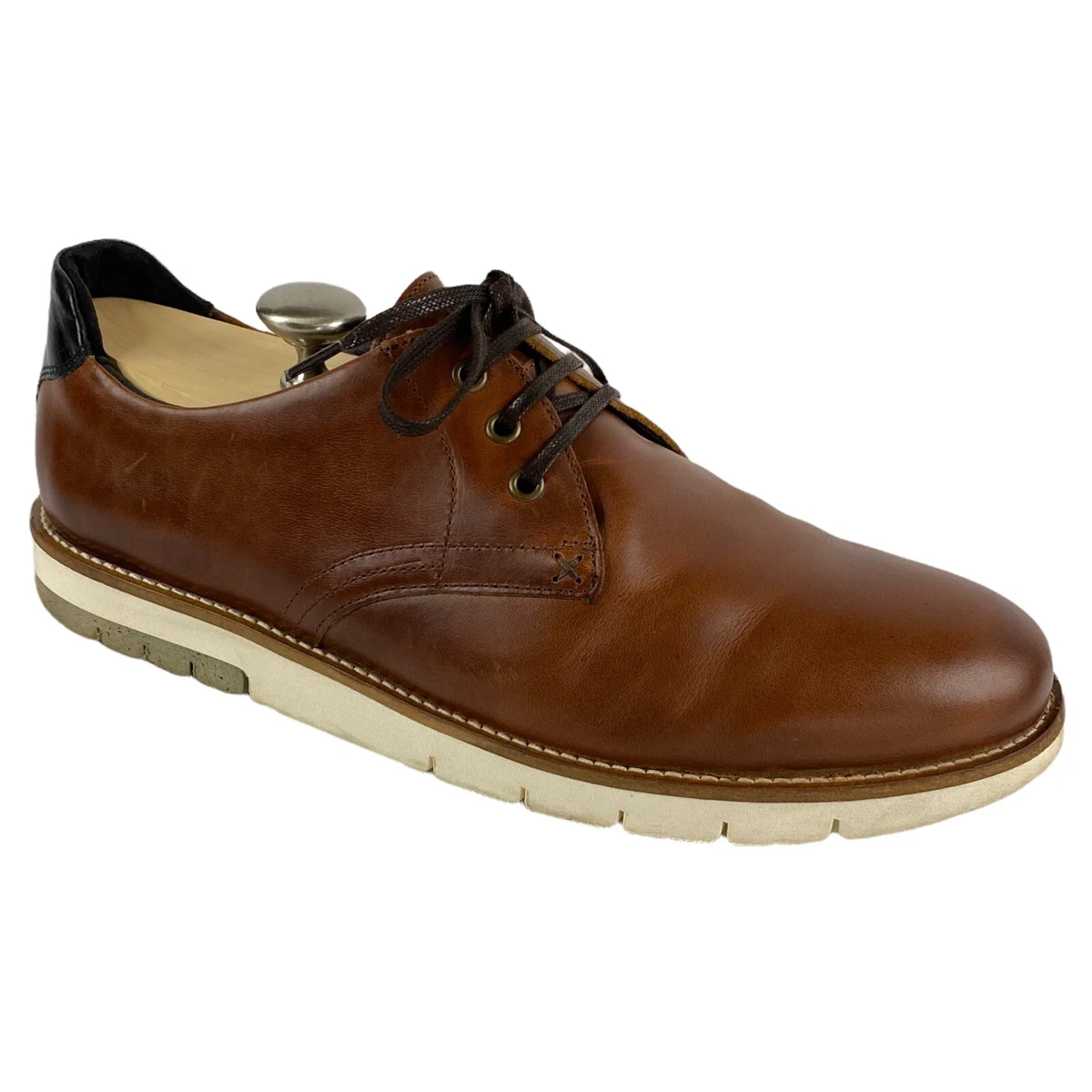 Wolverine Mens Sz 9 Reuben Oxford Shoes Brown Leather Lightweight