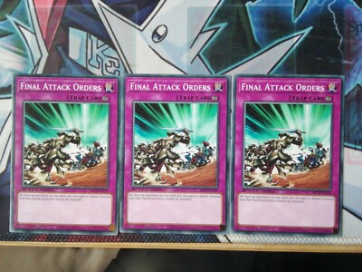 Yu-Gi-Oh  3x SBCB-EN105 Final Attack Orders 1st in mint ,playset