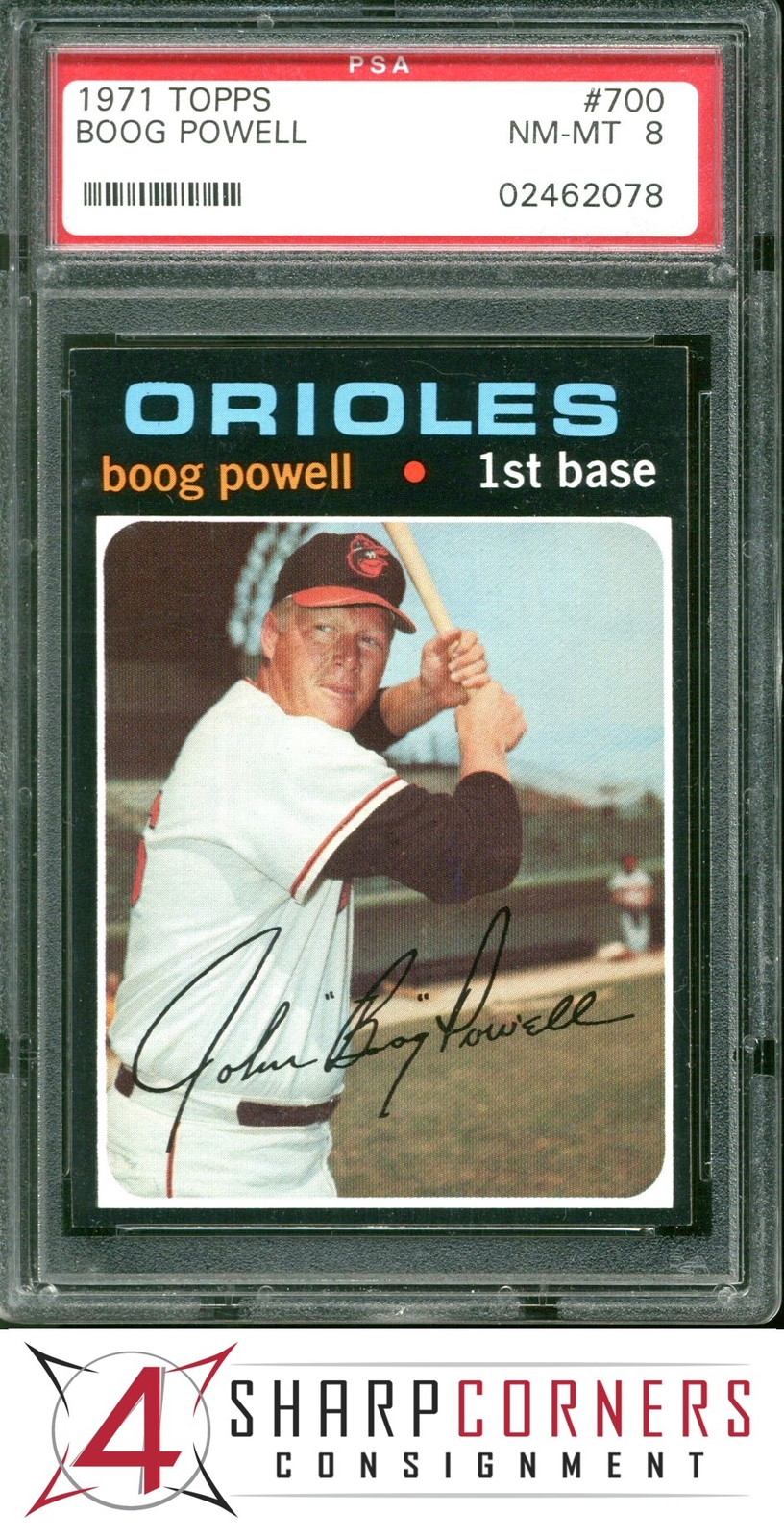 1971 TOPPS #700 BOOG POWELL ORIOLES PSA 8