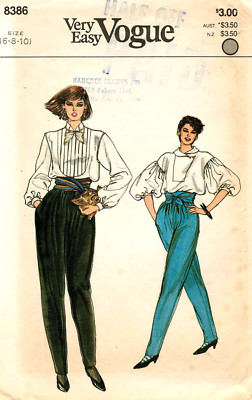 1970's VOGUE Misses' Pants and Sash Pattern 8386 Size 6-10 UNCUT