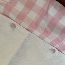 Jacadi Baby / Toddler Comforter Duvet Cover Pink Buffalo Checks 41  x 47  