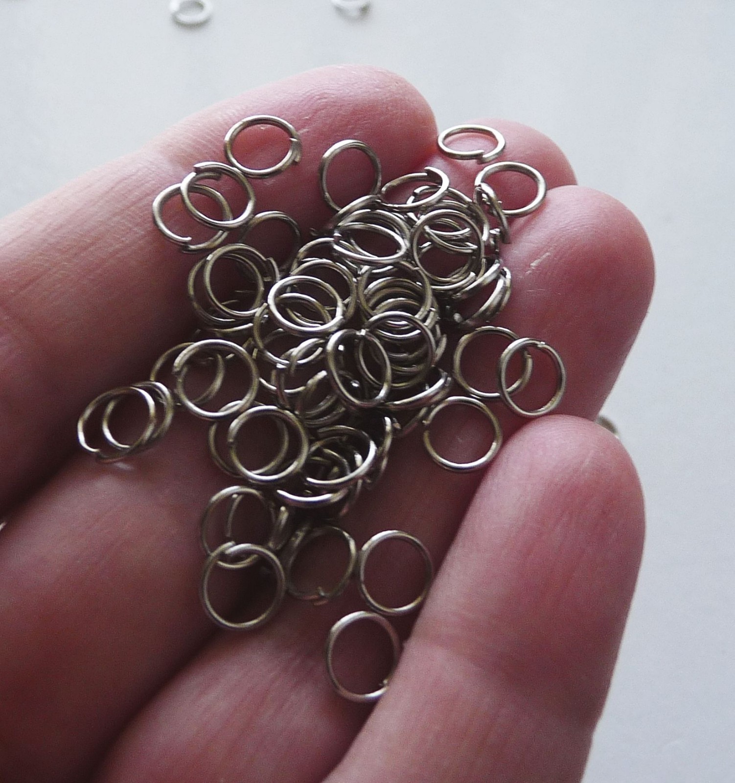 100x Open Jump Rings for Jewelry 6mm Split Clasp Connector