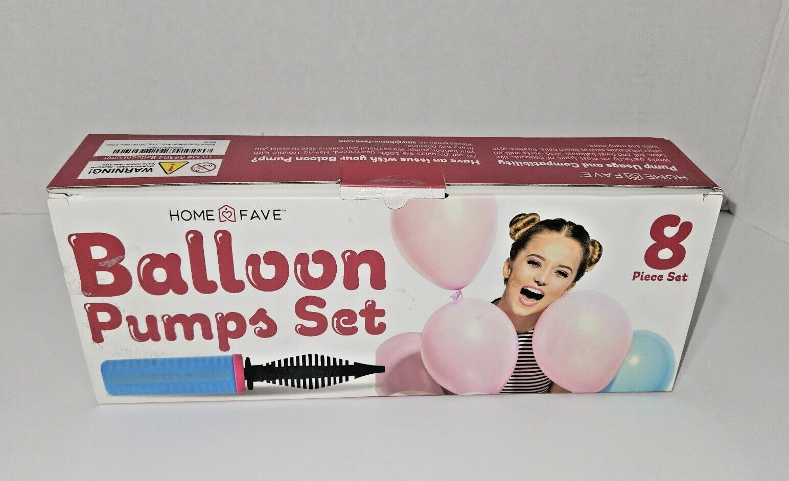 Balloon Pump Hand Held, Inflator Air Pump for Balloons By Ho