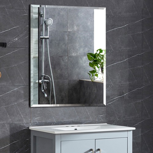 Frameless Mirror Self-Adhesive Bathroom Wall Hanging Glass Vanity Mirror Hallway - Picture 4 of 22