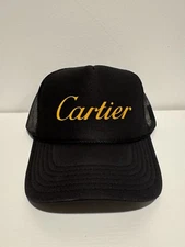 Cartier Novelty Snap Back Trucker Hat Black Gallery Dept Chrome Hearts Style