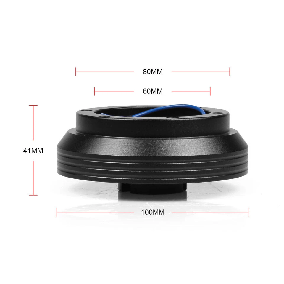 Black Quick Release + Short Hub Adapter For Mitsubishi Eclipse Lancer Galant - Изображение 4 из 4