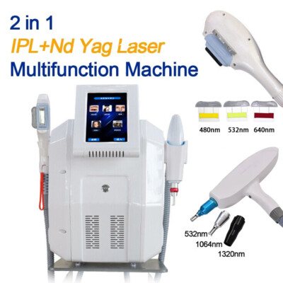 Spa Clinic 2 In 1 ND Yag Laser Tattoo Removal SHR IPL OPT Hair Removal Machine