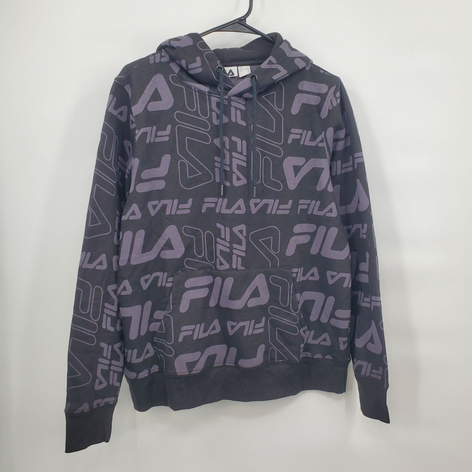 Fila Wholly All Over Print Hoodie Top Sweater Men Size XL NWT Long Sleeve