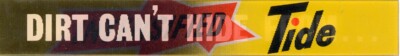 Intensified Tide Waschmittel 1960's Vari-Vue Linsenförmiges Werbung 20.3x2.5cm