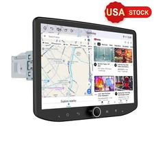  JOYING 10.1 Inch Android 13 Single Din Car Stereo with Physical Volume Knob FM 