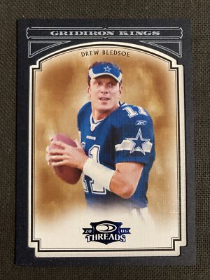 2006 Donruss Threads Gridiron Kings Framed Blue DREW BLEDSOE #/50 Cowboys