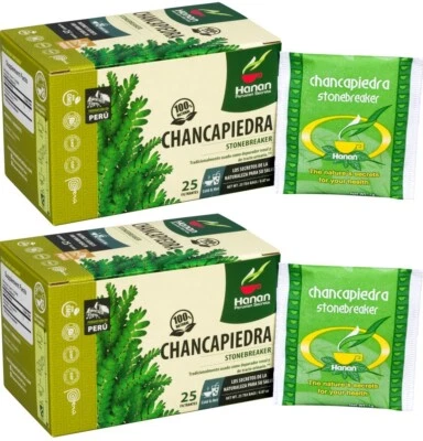 HANAN Chanca Piedra Tea 50 Teabags - Herbal Stone Breaker Tea from Peru Chanca Hierba