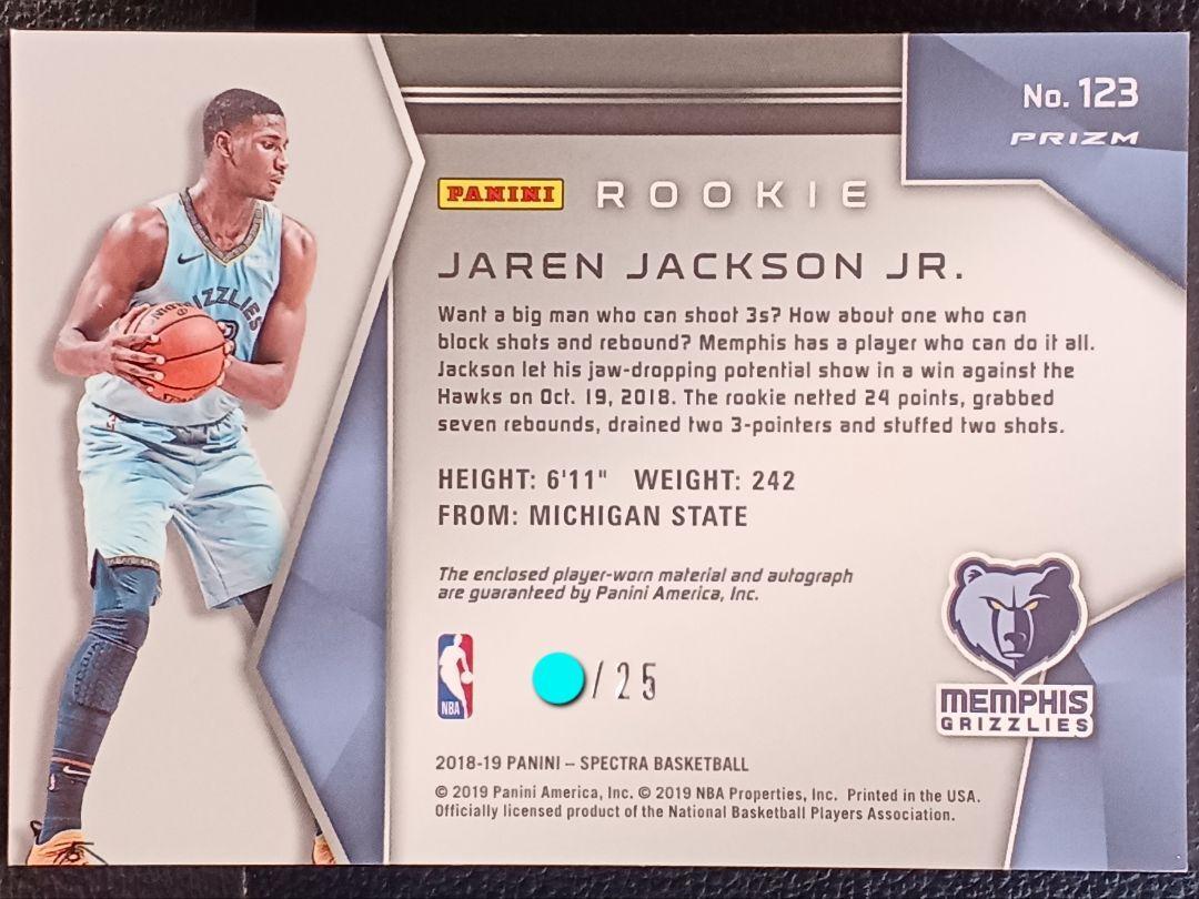 Limited To 25 Jaren Jackson Jr. Rc Auto Autograph | eBay