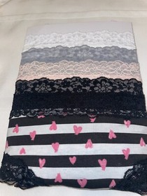 Victoria Secret 5 pack No Show Lace Panty Lot Sexy S M L XL XXL cheeky floral