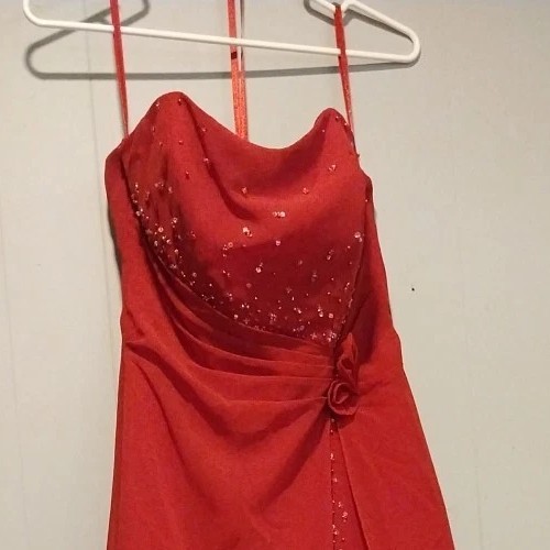 Avalin Bridal Red Beaded Formal Dress Bridesmaid, Dress Up, Party, Prom, Wedding