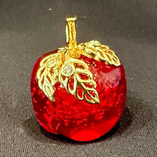 Vintage Avon 1995 Elegant Red Lucite Apple Pendant (Pendant Only)