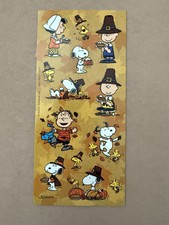 Peanuts Snoopy Fall Autumn Thanksgiving Stickers Sticker Sheet Friends Schulz