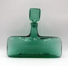 Blenko Glass Wayne Husted #6316 Sea Green Iconic Decanter W/ Stopper