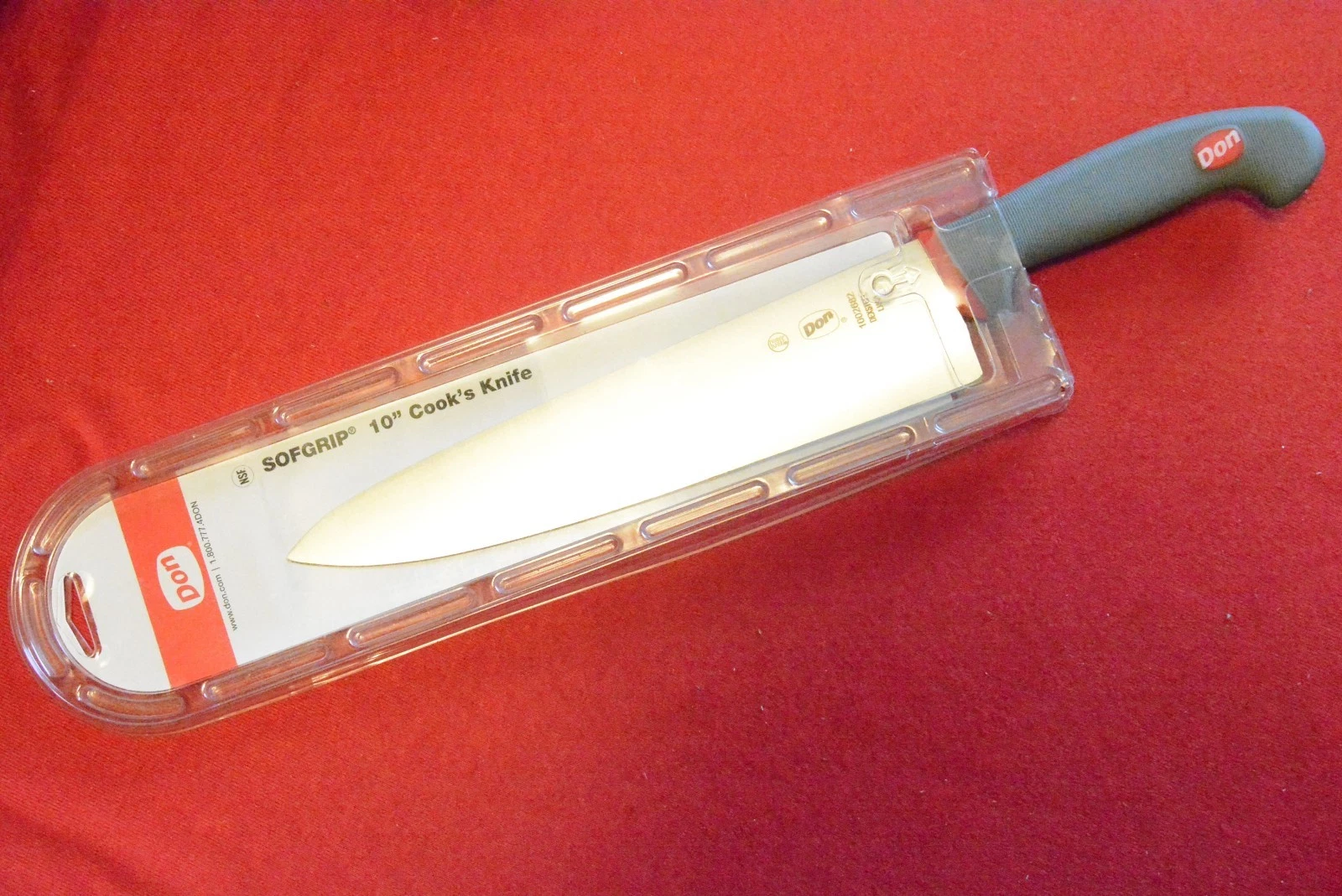 Don Sofgrip 10" chef knife Dexsteel stainless Made in the USA New-blister pack