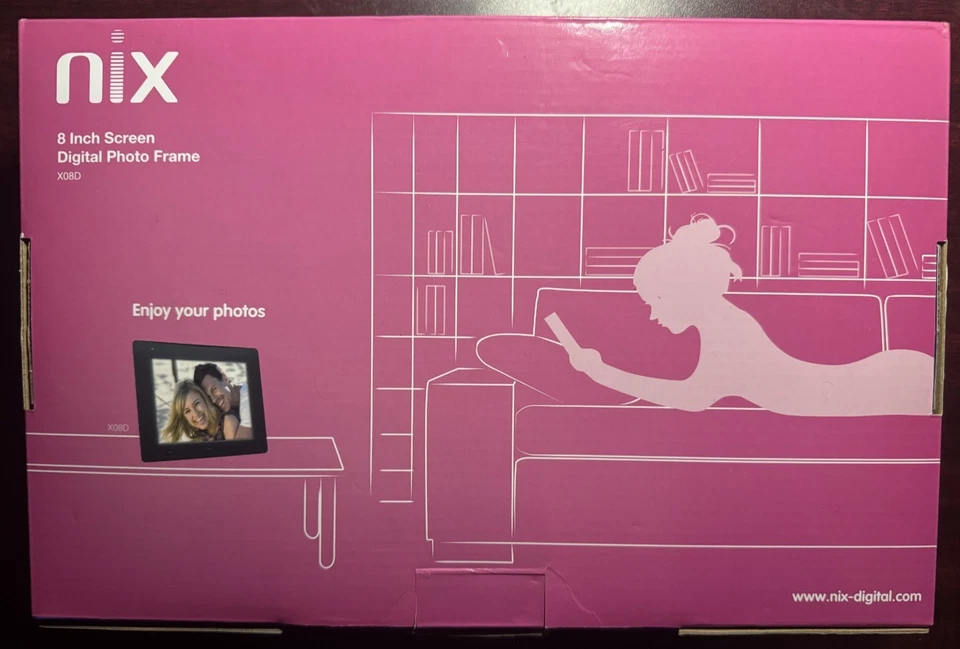 Nix Advance 8 Inch Widescreen Digital Photo and HD Video Frame X08G /Opened, New - Image 2 of 4