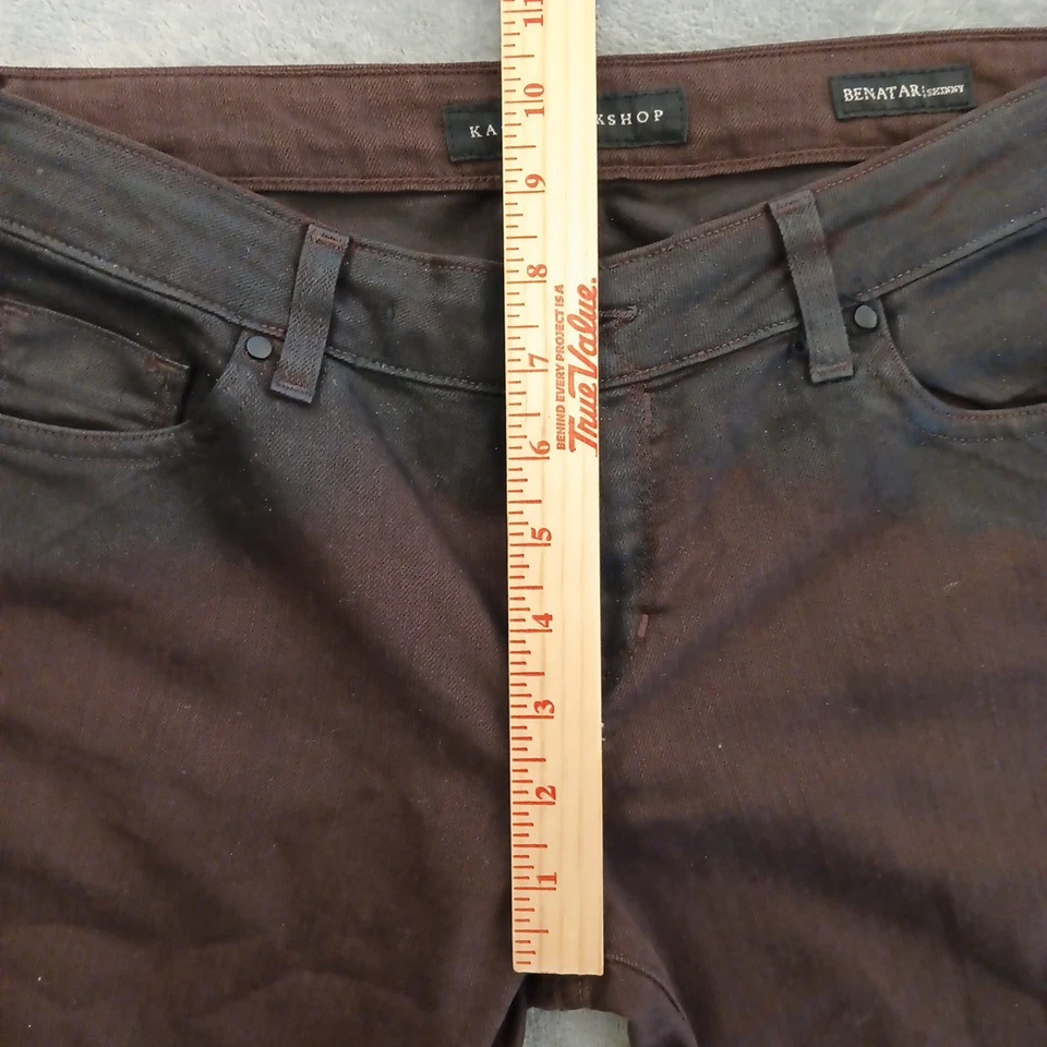 Pantalones de mezclilla Kasil Workshop Benatar para mujer talla 27 ajustados marrón quemado a juego 27x29 Foto 3 de 4