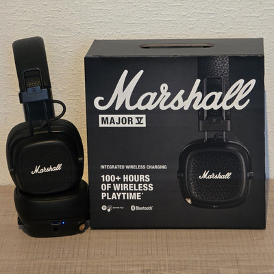 Marshall Major V On-Ear Kopfhörer Schwarz Bluetooth 3,5mm USB-C kabelloses Laden