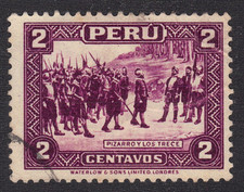 1935-36  Peru SC# 339 - Pizarro and the Thirteen - Used