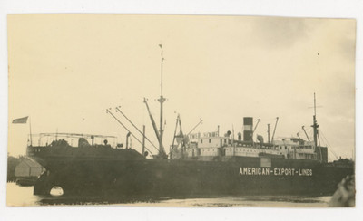 1930s S.S. Expositor American Export Line Steamship Real Photo Photograph  F196
