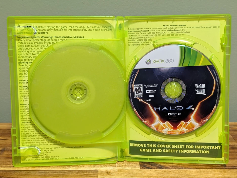 Halo 4 (Microsoft Xbox 360, 2012) No Manual - Tested - Near Mint Disc! - Image 4 of 4