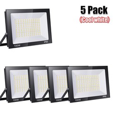 5X100W LED Floodlight Spot Light Watt Security Flood Light Outdoor Garden Lamp