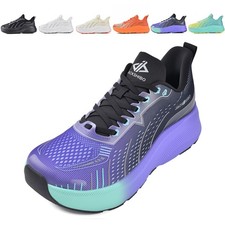 JACKSHIBO Mens Wide Toe Box Shoes Running Arch Support Thick Sole Wide Sneakers