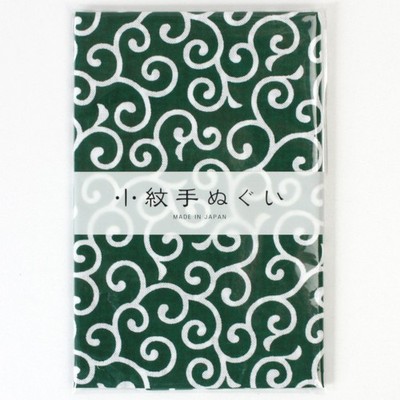 Tenugui Karakusa, grün, traditionelles japanisches Handtuch