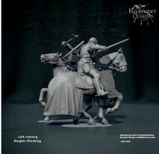 1:16 scale unpainted Bundle Medieval 14th C Knights Clashing 3d Printed