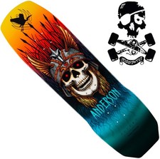 POWELL PERALTA Andy Anderson Flight Deck 9.13" Skateboard - Heron Skull Teal