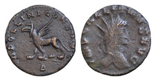 Gallieno BI Antoniniano. Roma, AD 267-268. Grifone 18 mm, 2,9 g che cammina a sinistra