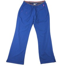 Heartsoul Petite Blue Scrub Pants Drawstring Waist Pockets Flare Leg