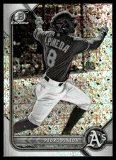 2022 Bowman Chrome Prospects Black and White Mini-Diamond Refractor Pedro Pineda